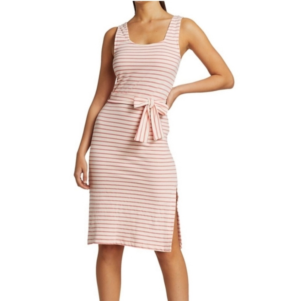 RAILS Taylin Ivory Peony Stripe Dress Size M Cotton Tank Midi - Picture 2 of 13